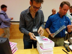 Book signing at EuroSciPy 2014